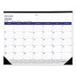 Blueline DuraGlobe Monthly Desk Pad Calendar, 22 x 17, White/Blue/Gray Sheets, Black Binding/Corners, 12-Month (Jan to Dec): 2026 (C177227)
