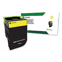 Lexmark 80C0HYG Return Program High-Yield Toner, 3,000 Page-Yield, Yellow, TAA Compliant