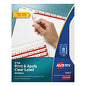 Avery Print and Apply Index Maker Clear Label Dividers, 8-Tab, 11 x 8.5, White, 1 Set (11417)