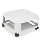 Master Mead-Hatcher Mobile Printer Stand, Metal, 2 Shelves, 75 lb Capacity, 17.8" x 17.8" x 8.5", Platinum (24050)