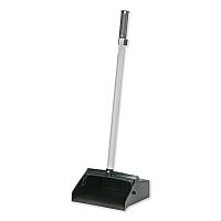 AbilityOne 7290014606663, SKILCRAFT Lobby Dustpan, 12 x 11 Hopper, 32" Aluminum Handle, Black/Silver