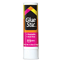 Avery Permanent Glue Stic, 0.26 oz, Applies White, Dries Clear (00166)