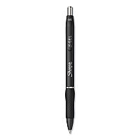 Sharpie S-Gel High-Performance Gel Pen, Retractable, Fine 0.5 mm, Black Ink, Black Barrel, Dozen (2096145)