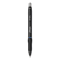 Sharpie S-Gel High-Performance Gel Pen, Retractable, Fine 0.5 mm, Blue Ink, Black Barrel, Dozen (2096146)