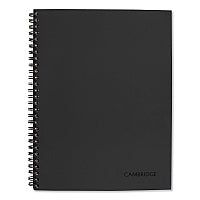 Cambridge Wirebound Guided Action Planner Notebook, 1-Subject, Project-Management Format, Dark Gray Cover, (80) 9.5 x 7.5 Sheets (06122)