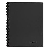 Cambridge Wirebound Guided Meeting Notes Notebook, 1-Subject, Meeting-Minutes/Notes Format, Dark Gray Cover, (80) 11 x 8.25 Sheets (06132)