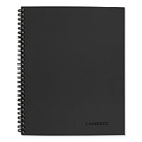 Cambridge Wirebound Guided Action Planner Notebook, 1-Subject, Project-Management Format, Dark Gray Cover, (80) 11 x 8.5 Sheets (06064)