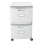 Storex Two-Drawer Mobile Filing Cabinet, 2 Legal/Letter-Size File Drawers, Gray, 14.75" x 18.25" x 26" (61310B01C)