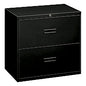 HON 400 Series Lateral File, 2 Legal/Letter-Size File Drawers, Black, 30" x 18" x 28" (432LP)