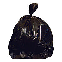Heritage Reprocessed Resin Can Liners, 56 gal, 1.35 mil, 46" x 50", Black, 20 Bags/Roll, 5 Rolls/Carton (X9250SKR01)