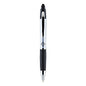 Zebra Z-Grip MAX Ballpoint Pen, Retractable, Medium 1 mm, Black Ink, Silver/Black Barrel, 12/Pack (22410)