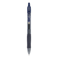 Pilot G2 Premium Gel Pen, Retractable, Fine 0.7 mm, Navy Blue Ink, Smoke/Blue Barrel, Dozen (31187)