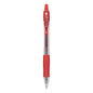 Pilot G2 Premium Gel Pen, Retractable, Extra-Fine 0.5 mm, Red Ink, Smoke/Red Barrel, Dozen (31004)