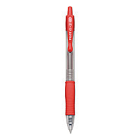 Pilot G2 Premium Gel Pen Convenience Pack, Retractable, Extra-Fine 0.38 mm, Red Ink, Smoke/Red Barrel (31279)