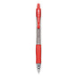 Pilot G2 Premium Gel Pen Convenience Pack, Retractable, Extra-Fine 0.38 mm, Red Ink, Smoke/Red Barrel (31279)