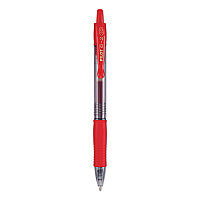 Pilot G2 Premium Gel Pen, Retractable, Bold 1 mm, Red Ink, Smoke/Red Barrel, Dozen (31258)