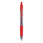 Pilot G2 Premium Gel Pen, Retractable, Bold 1 mm, Red Ink, Smoke/Red Barrel, Dozen (31258)