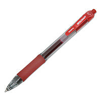 AbilityOne 7520016826565, SKILCRAFT Zebra Gel Pen, Retractable, Medium 0.7 mm, Red Ink, Red/Clear Barrel, Dozen