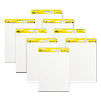 Post-it Vertical-Orientation Self-Stick Easel Pads, Unruled, 25 x 30, White, 30 Sheets, 8/Pack (559VAD8PK)