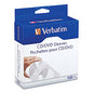Verbatim CD/DVD Sleeves, 1 Disc Capacity, Clear/White, 100/Box (49976)