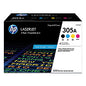 HP 305A, (CE305A-Q) 4-Pack Black/Cyan/Magenta/Yellow Original LaserJet Toner Cartridges (CE305AQ1)