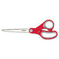 Scotch Multi-Purpose Scissors, 7" Long, 3.38" Cut Length, Straight Gray/Red Handle (1427)