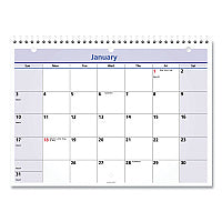 AT-A-GLANCE QuickNotes Desk/Wall Calendar, 3-Hole Punched, 11 x 8, White/Blue/Yellow Sheets, 12-Month (Jan to Dec): 2026 (PM5028)