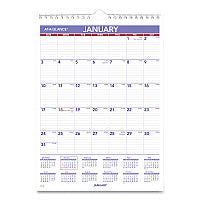 AT-A-GLANCE Monthly Wall Calendar with Ruled Daily Blocks, 8 x 11, White Sheets, 12-Month (Jan to Dec): 2026 (PM128)
