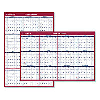 AT-A-GLANCE Erasable Vertical/Horizontal Wall Planner, 24 x 36, White/Blue/Red Sheets, 12-Month (Jan to Dec): 2026 (PM2628)