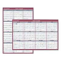 AT-A-GLANCE Vertical/Horizontal Wall Calendar, 24 x 36, White/Blue/Red Sheets, 12-Month (Jan to Dec): 2026 (PM21228)