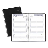 AT-A-GLANCE DayMinder Daily Appointment Book, 8.5 x 5.5, Black Cover, 12-Month (Jan to Dec): 2026 (G10000)