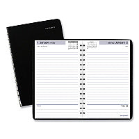 AT-A-GLANCE DayMinder Daily Appointment Book, 8 x 5, Black Cover, 12-Month (Jan to Dec): 2026 (SK4600)