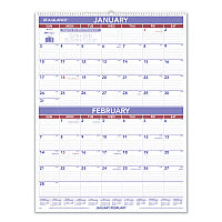 AT-A-GLANCE Two-Month Wall Calendar, 22 x 29, White/Blue/Red Sheets, 12-Month (Jan to Dec): 2026 (PM928)