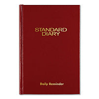AT-A-GLANCE Standard Diary Daily Reminder Book, 2026 Edition, Medium/College Rule, Red Cover, (201) 7.5 x 5 Sheets (SD38713)