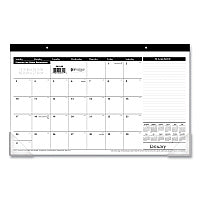 AT-A-GLANCE Compact Desk Pad, 18 x 11, White Sheets, Black Binding, Clear Corners, 12-Month (Jan to Dec): 2026 (SK1400)