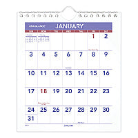 AT-A-GLANCE Mini Monthly Wall Calendar with Fold-Out Easel, 7 x 8, White Sheets, 12-Month (Jan to Dec): 2026 (PM528)
