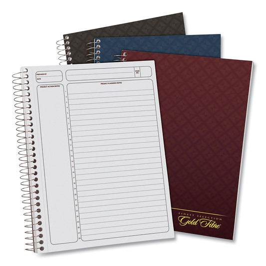Ampad Gold Fibre Project Planner, 1-Subject, Lecture/Cornell Rule, Randomly Assorted Cover Color, (84) 9.5 x 7.25 Sheets (20817)