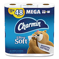 Charmin(R) Ultra Soft Standard Toilet Paper, 2-Ply ,244 Sheets, 12 Rolls (61789PK)