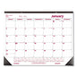 Brownline Monthly Desk Pad Calendar, 22 x 17, White/Burgundy Sheets, Black Binding, Black Corners, 12-Month (Jan to Dec): 2026 (C1731)