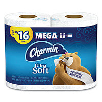 Charmin(R) Ultra Soft Standard Toilet Paper, 2-Ply, 244 Sheets, 4 Rolls (01517PK)