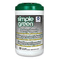 simple green Safety Towels, 1-Ply, 10 x 11.75, White, Unscented, 75/Canister (13351)