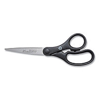 Westcott KleenEarth Basic Plastic Handle Scissors, 7" Long, 2.8" Cut Length, Straight Black Handle (15582)