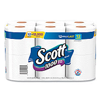 Scott(R) Standard Toilet Paper Rolls, 1-Ply, 1000 Sheets, 48 Rolls (10060)