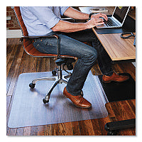 ES Robbins Sit or Stand Mat for Carpet or Hard Floors, 36 x 53 with Lip, Clear/Black (184612)