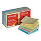 Universal Fan-Folded Self-Stick Pop-Up Note Pads, 3" x 3", Assorted Pastel Colors, 100 Sheets/Pad, 12 Pads/Pack (UNV35619)