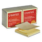 Universal Fan-Folded Self-Stick Pop-Up Note Pads, 3" x 3", Yellow, 100 Sheets/Pad, 12 Pads/Pack (UNV35664)