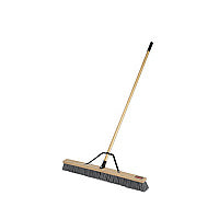 Rubbermaid Commercial Push Brooms, 36 x 62, PP Bristles, Rough Floor Surfaces, Wood Handle, Natural 3" Polypropylene Bristle - 1.13" Handle Diameter - Lacquered Wood Handle - 1 Each (2040044)