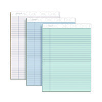 TOPS Prism + Colored Writing Pads, Wide/Legal Rule, 50 Assorted Pastel-Color 8.5 x 11.75 Sheets, 6/Pack (63116)
