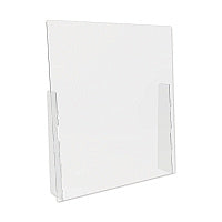 Deflecto Counter Top Barrier with Full Shield, 31.75" x 6" x 36", Polycarbonate, Clear, 2/Carton (PBCTPC3136F)