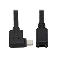 Tripp Lite USB C Extension Cable 3.2 Gen 2 60W Charging Right-Angle MF 20in